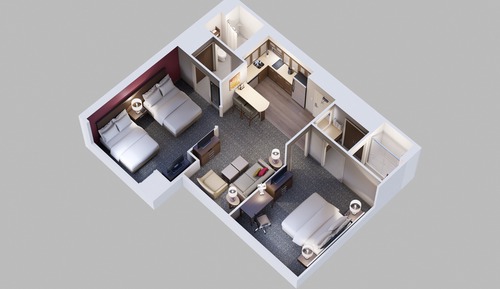Suite, 2 Bedrooms, Kitchen