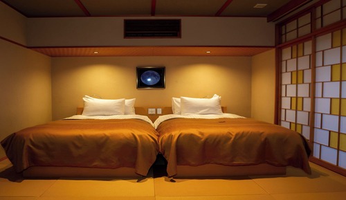Japanese Western Style Twin Room with Private Open-air Bath