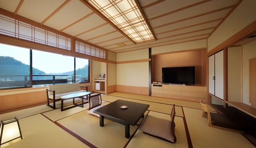 Japanese-Style Room with Hinoki-Bath
