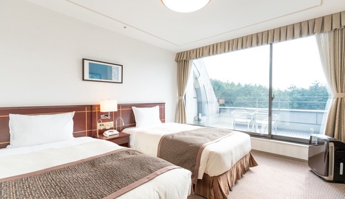 [Non-Smoking] Western Style Superior Twin Room (Mt. Fuji View)