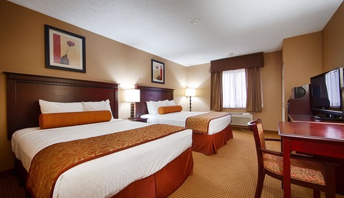 Room, 2 Queen Beds, Non Smoking, Refrigerator & Microwave