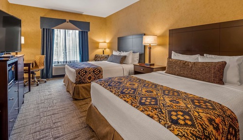 Standard Room, 2 Queen Beds, Non Smoking, Refrigerator & Microwave