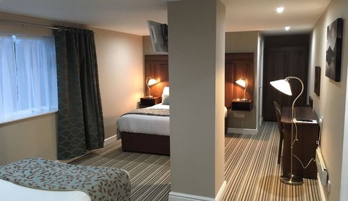 Deluxe Family Room for 2 adults and 2 children additional cost of £10 per night double sofa bed	