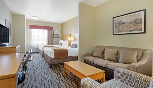 Suite, 2 Queen Beds, Non Smoking, Refrigerator & Microwave (with Single Sofabed)
