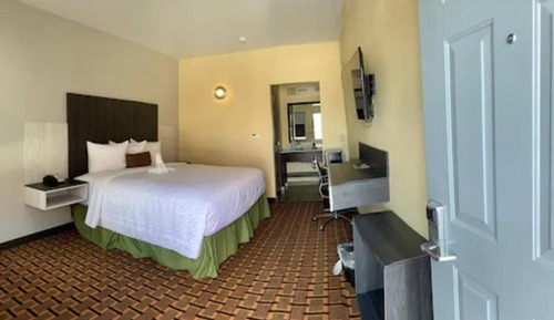 Deluxe Single Room, 1 King Bed, Smoking, Refrigerator & Microwave