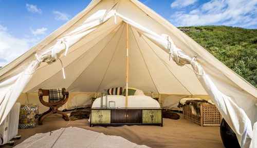 Deluxe Tent, 1 King Bed, Shared Bathroom