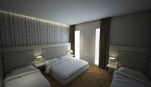 Quadruple Room, Balcony, Partial Sea View
