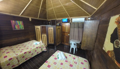 Basic Double Room, Multiple Beds, Garden View