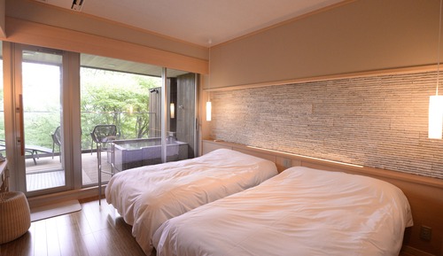 Japanese+Western Style Room KOU/MAN, Garden Deck, Outdoor Bath