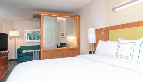 Suite, 1 King Bed with Sofa bed (Hearing Accessible)