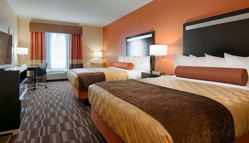 Room, 2 Queen Beds, Hearing Accessible, Non Smoking (Mobility,Bathub W/grab Bars)
