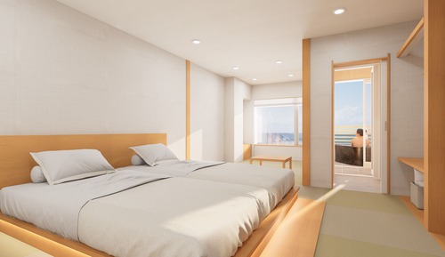 Executive Quadruple Room, 1 Bedroom, Private Bathroom, Ocean View (With open-air bath, Wi-Fi)