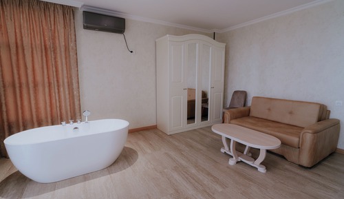 Deluxe Double Room, 1 King Bed with Sofa bed, Balcony, Pool View