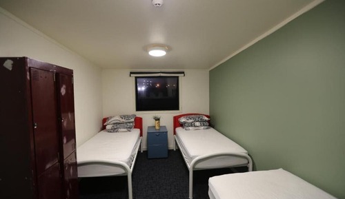 Basic Shared Dormitory, 3 Twin Beds, City View