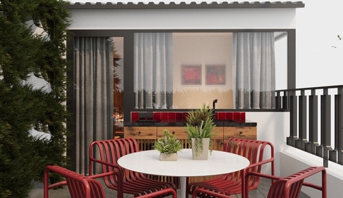 Japanese-style Studio, Balcony