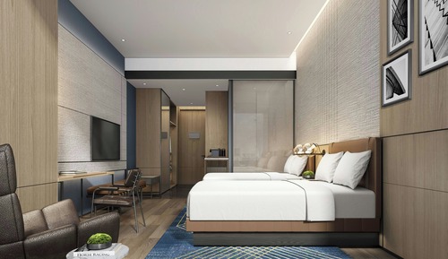 Deluxe Double Room, 2 Double Beds, City View
