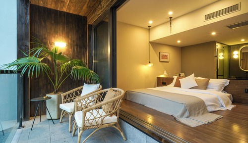 Romantic Double Room, 1 Queen Bed, Balcony, Hill View
