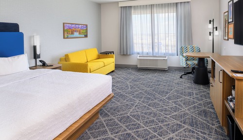 Room, 1 King Bed with Sofa bed, Refrigerator & Microwave