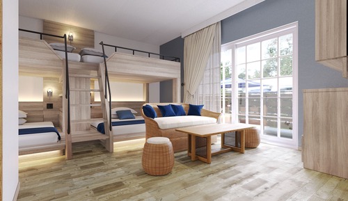 Comfort Quadruple Room, Garden View