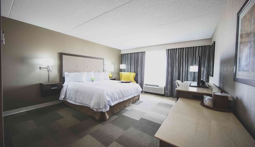 Room, 1 King Bed with Sofa bed, Refrigerator & Microwave