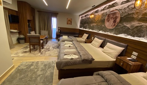 Deluxe Quadruple Room, Multiple Beds, Terrace, City View