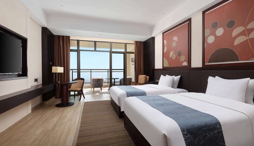 Deluxe Room, 2 Double Beds, Non Smoking, Sea View