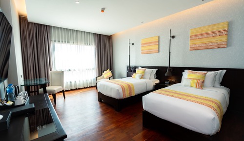 Deluxe Twin Room, 2 Bedrooms, Non Smoking, City View