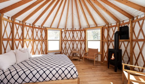 Luxury Tent, 1 Bedroom, Fireplace, Mountain View