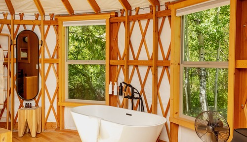 Luxury Tent, Fireplace, River View