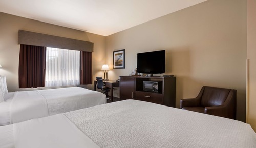 Standard Room, 2 Queen Beds, Non Smoking, Refrigerator & Microwave
