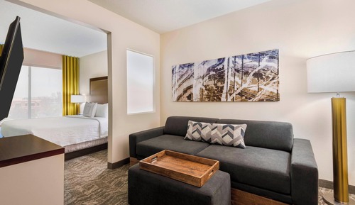 Suite, 1 King Bed with Sofa bed (Hearing Accessible)