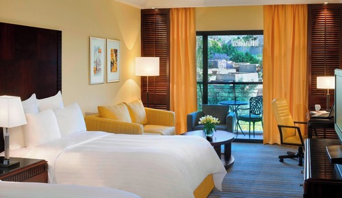 Room, 2 Double Beds, Non Smoking, Pool View (Balcony)