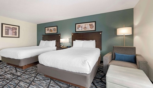 Standard Room, 2 Queen Beds, Non Smoking, Refrigerator & Microwave