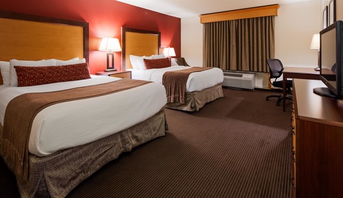 Standard Room, 2 Queen Beds, Non Smoking, Refrigerator & Microwave