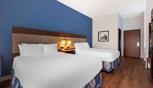Standard Room, 2 Queen Beds, Non Smoking, Refrigerator & Microwave