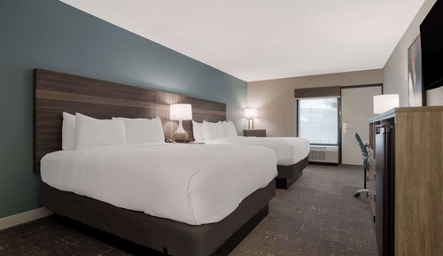 Standard Room, 2 Queen Beds, Non Smoking, Refrigerator & Microwave