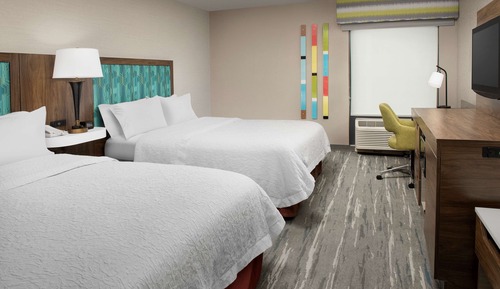 Room, 2 Double Beds, Refrigerator & Microwave