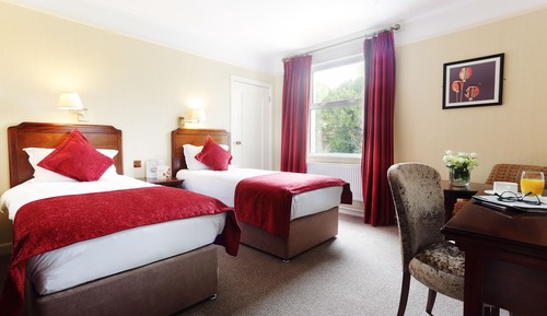 Double and single bedded room