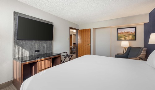 Suite, 1 King Bed with Sofa bed, Accessible, Refrigerator & Microwave (2 Rooms, Tub)