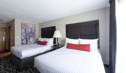 Standard Room, 2 Queen Beds, Non Smoking, Refrigerator & Microwave
