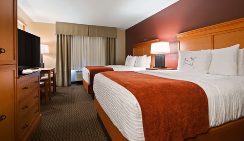 Standard Room, 2 Queen Beds, Non Smoking, Refrigerator & Microwave