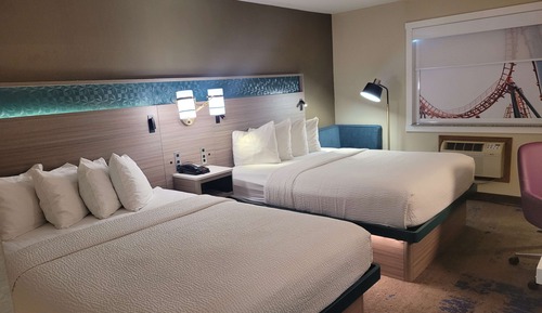 Standard Room, 2 Queen Beds, Non Smoking, Refrigerator & Microwave