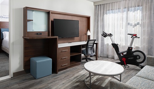 Suite, 1 King Bed, Roll-in Shower (Communications Accessible)