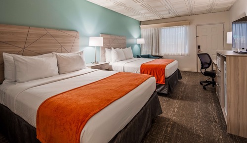 Standard Room, 2 Queen Beds, Non Smoking, Refrigerator & Microwave