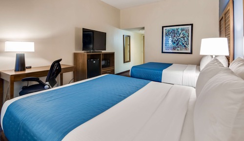 Standard Room, 2 Queen Beds, Non Smoking, Refrigerator & Microwave