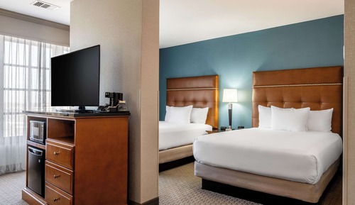 Deluxe Room, 2 Queen Beds, Refrigerator & Microwave (Upper Floor, Oversized Room)