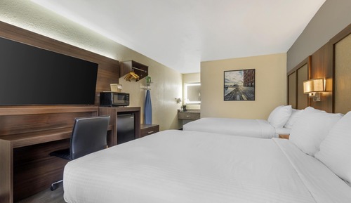 Standard Room, 2 Queen Beds, Non Smoking, Refrigerator & Microwave