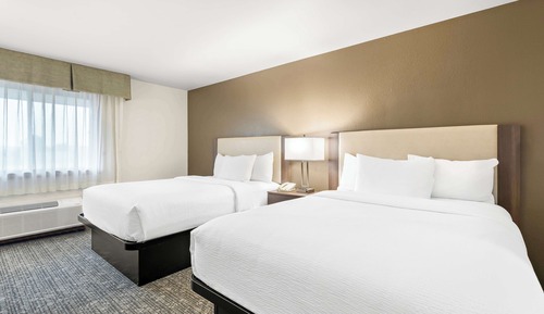 Standard Room, 2 Queen Beds, Non Smoking, Refrigerator & Microwave