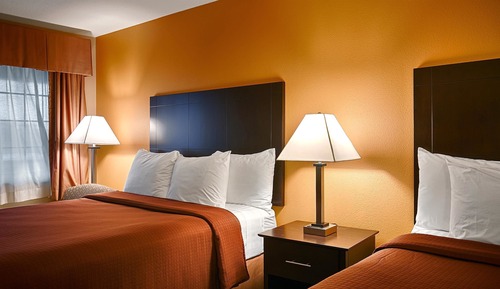 Standard Room, 2 Queen Beds, Non Smoking, Refrigerator & Microwave