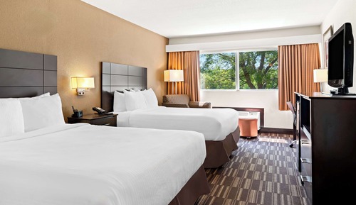 Standard Room, 2 Queen Beds, Non Smoking, Refrigerator & Microwave